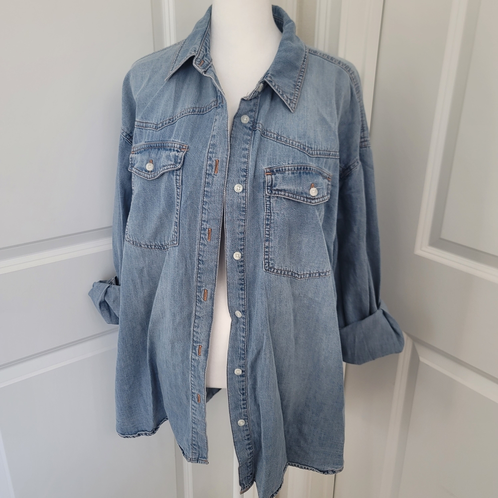 Jessica Simpson Light Blue Denim Shirt